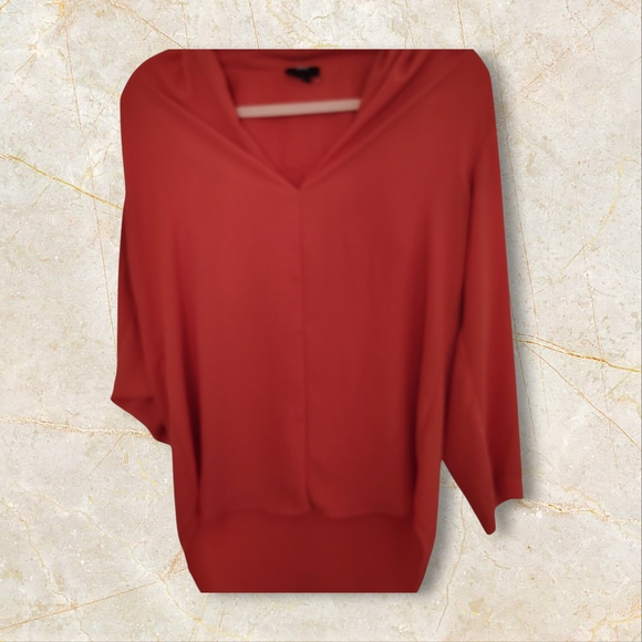 Massimo Supply Co. Vibrant Red Blouse MINIMALIST, CHIC, CLASSY SOPHISTICATED FUN - Picture 5 of 11